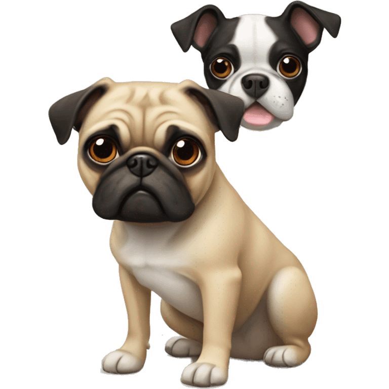 Pug and Boston terrier mix emoji