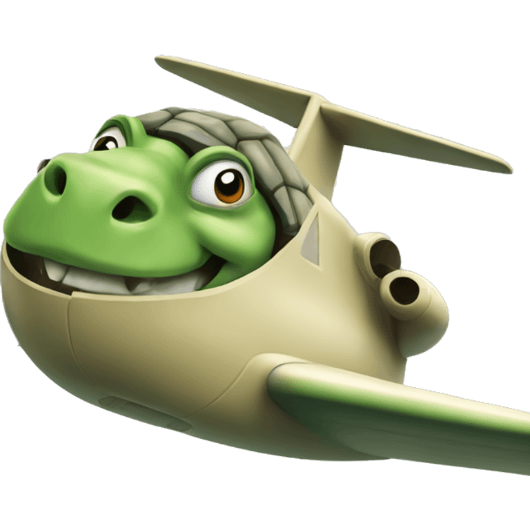 turtle on a plane emoji