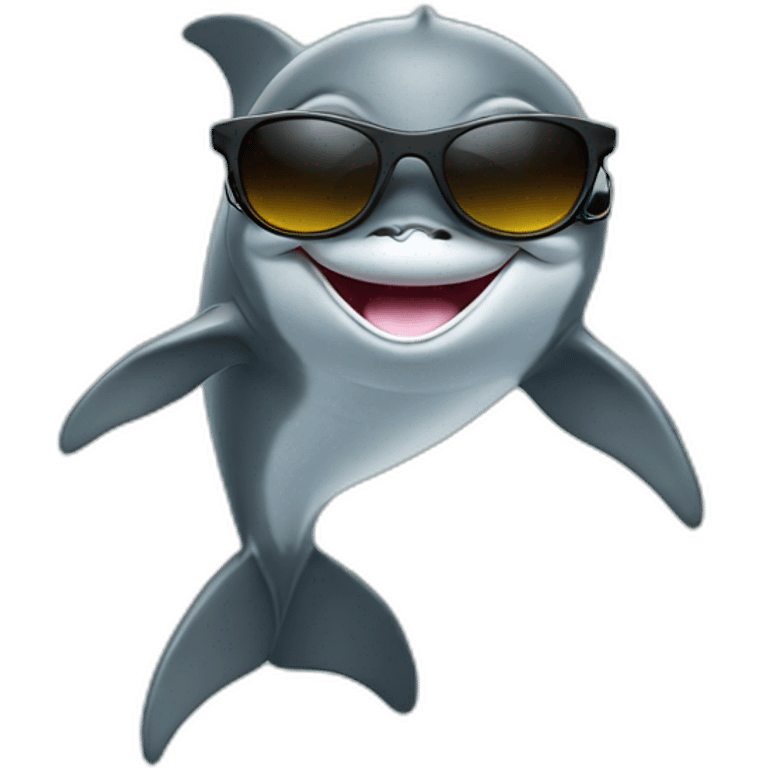 Dolphin with sunglasses emoji