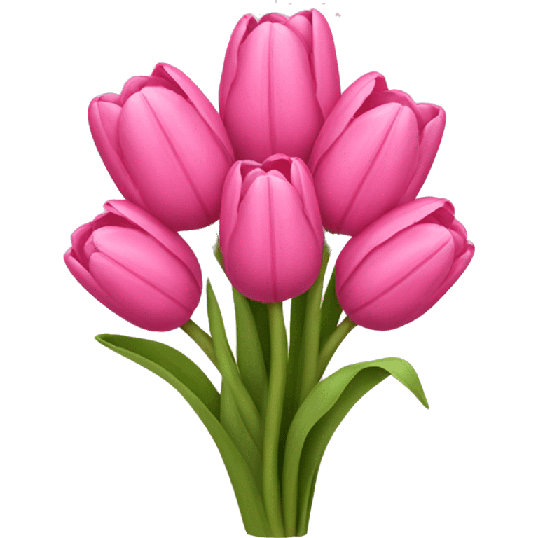 Pink tulip bouquet  emoji