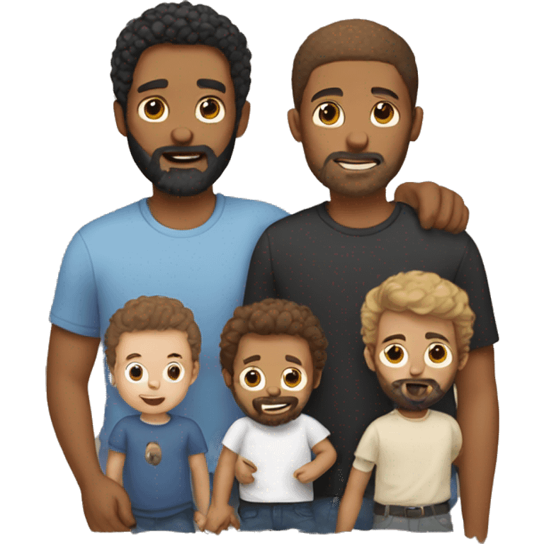 brothers with beards and baby emoji