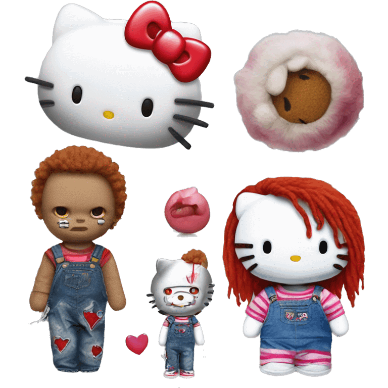 Hello kitty x chucky doll  emoji