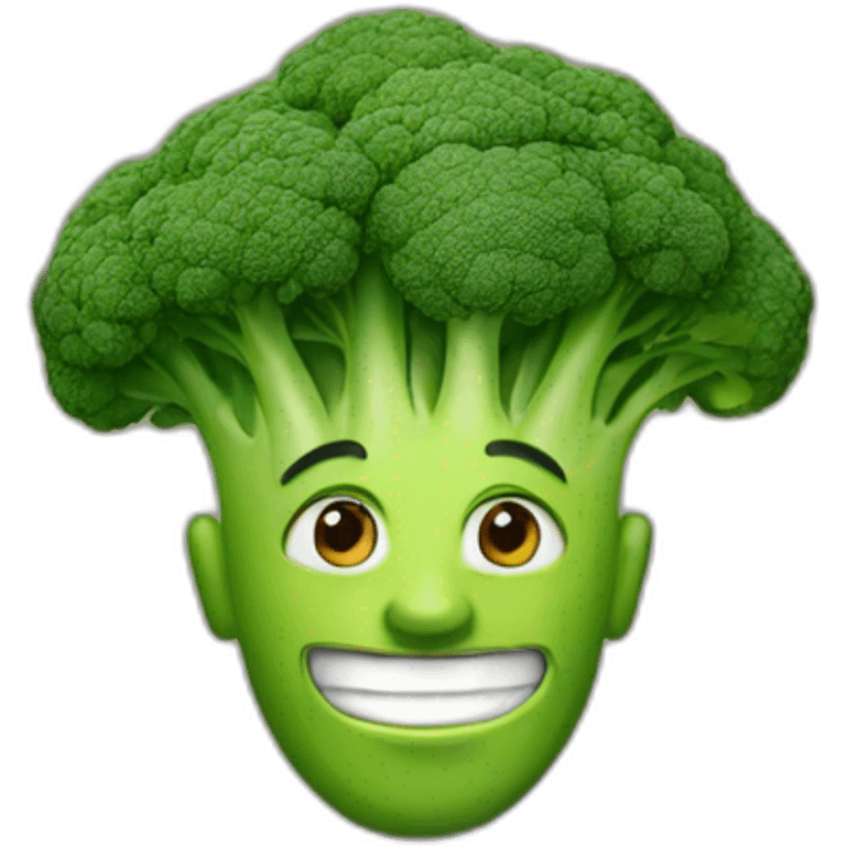 Man with broccoli head emoji