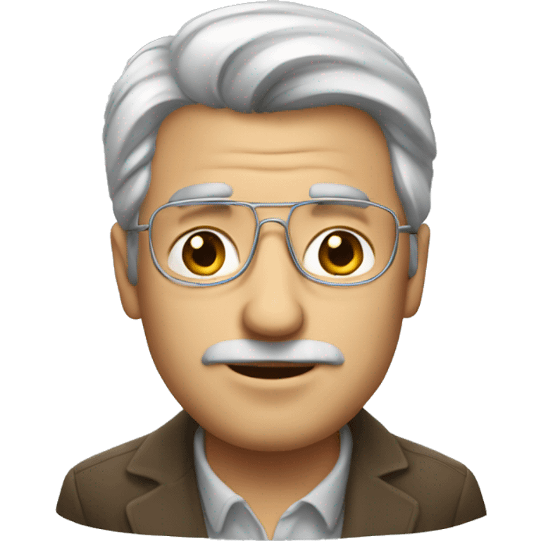 A middle aged man in a sui emoji