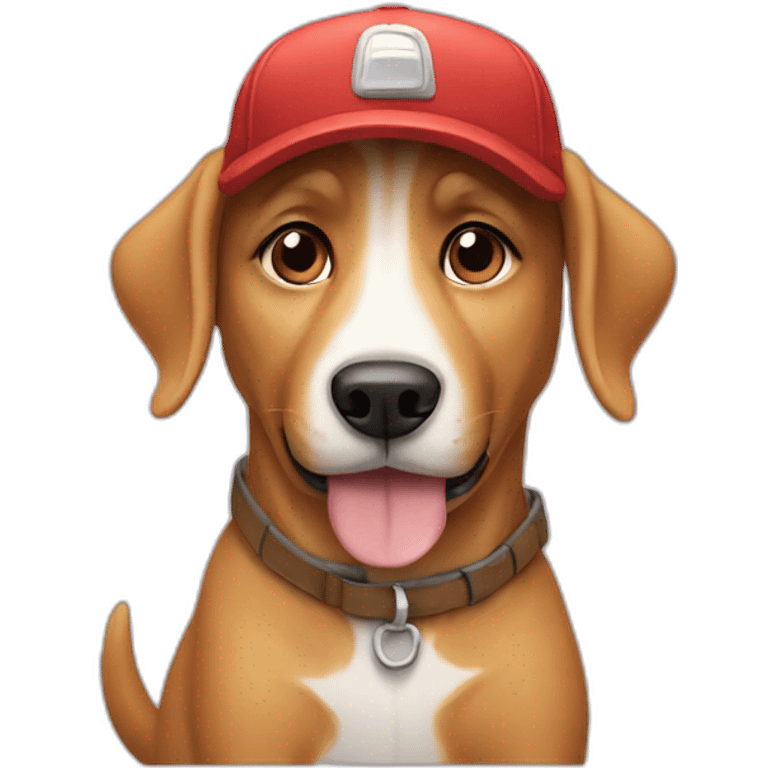 Dog with cap emoji