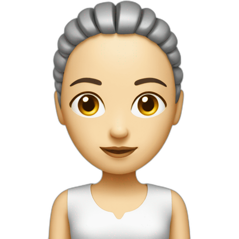 Roundly shaped Female Artificial intelligence emoji