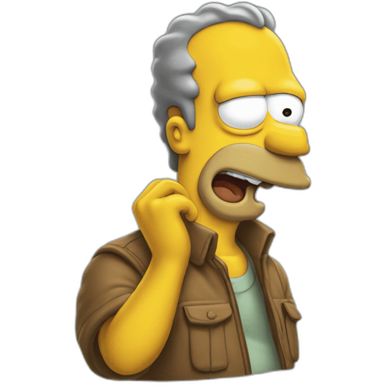 Hommes Simpson qui s'ennuie emoji