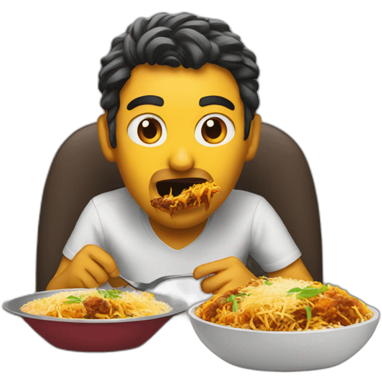 hacker eating biryani emoji