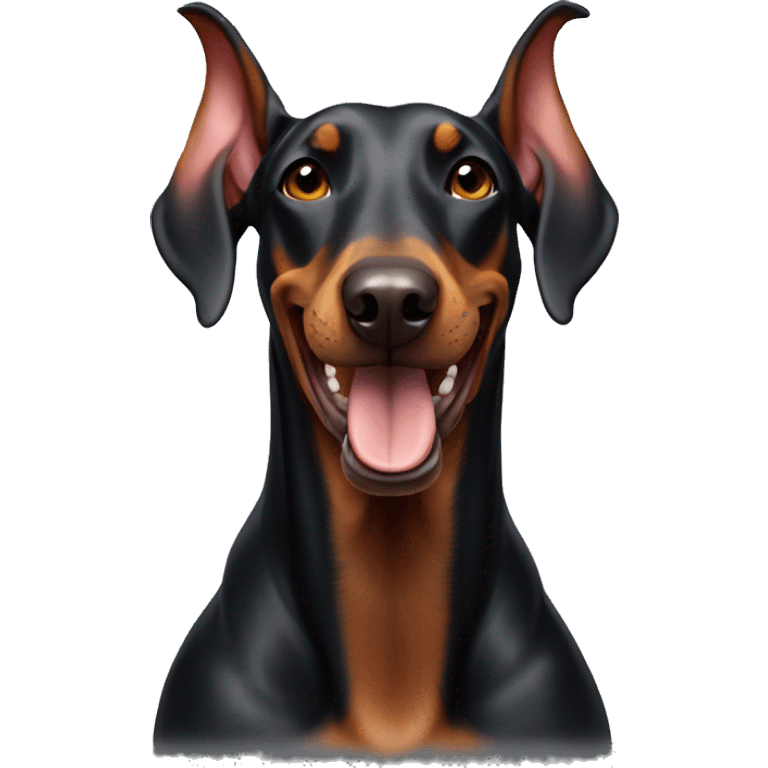 Happy doberman emoji