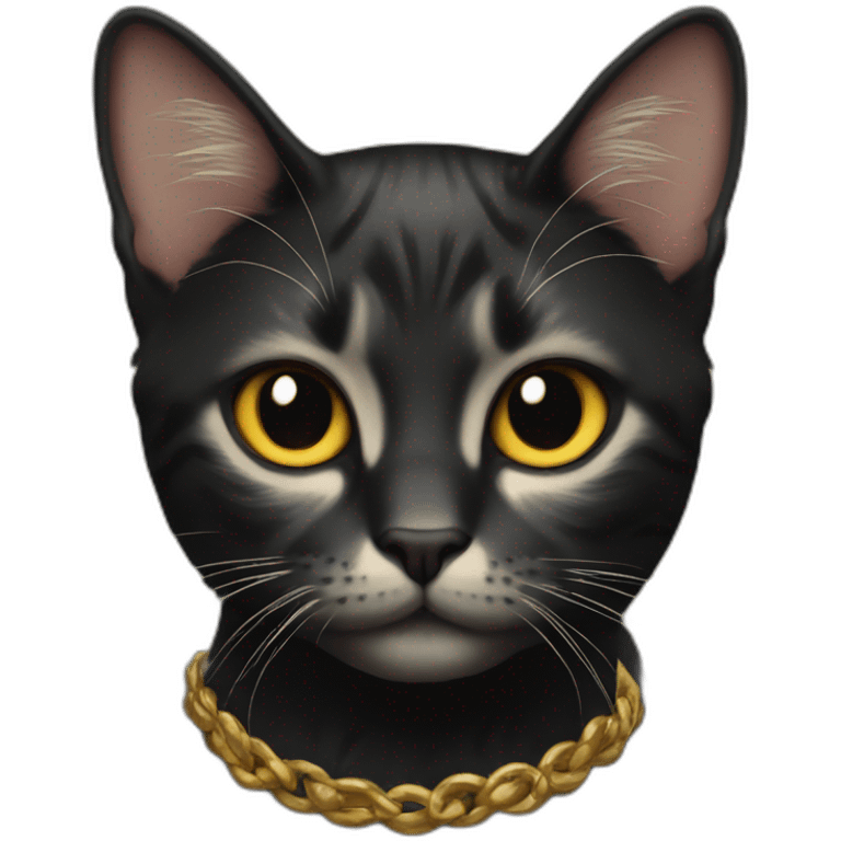 cat black gold emoji