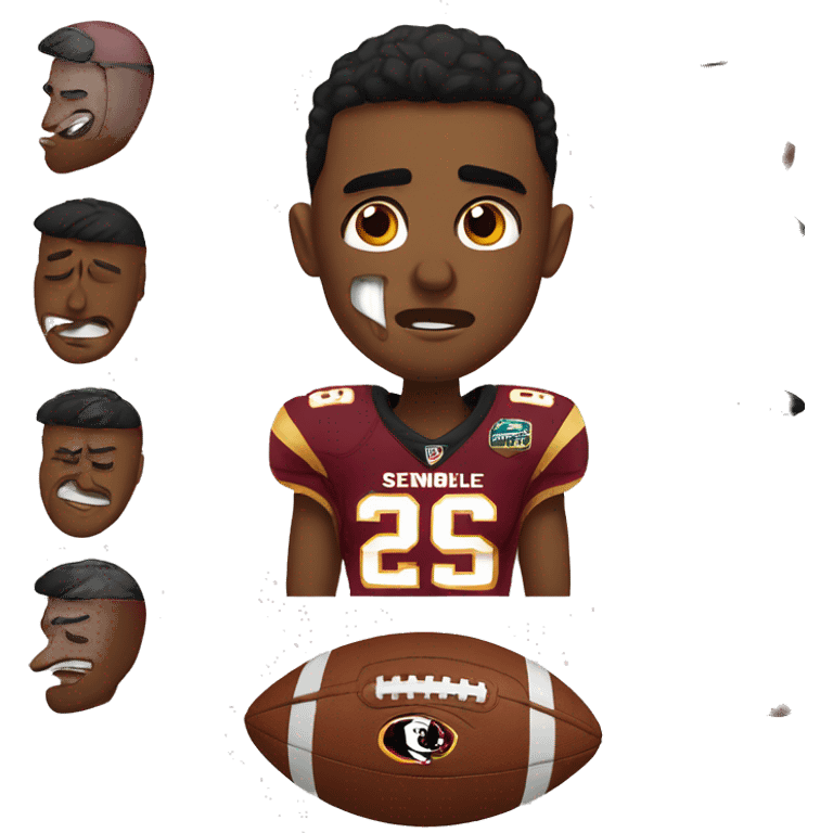 Tears crying Seminole football player emoji