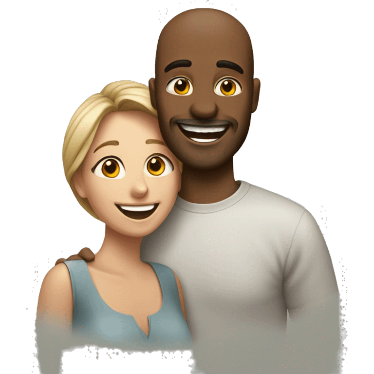 husband and wife share a joyful moment emoji