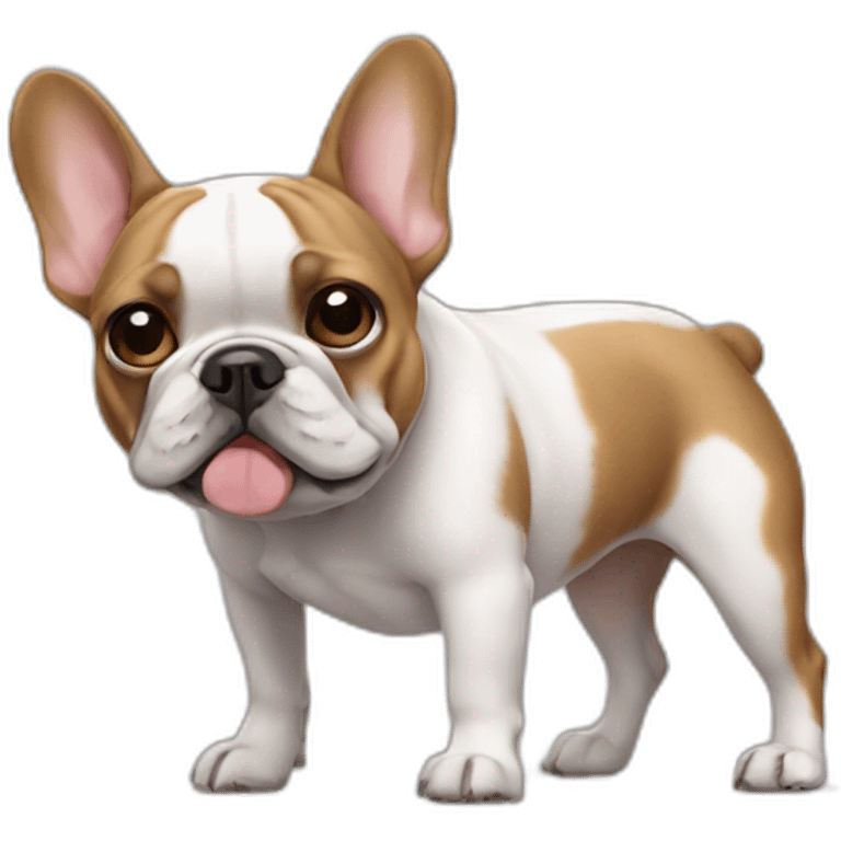 french bulldog smells his own poop and vomits emoji