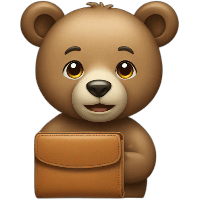 Bear with wallet emoji