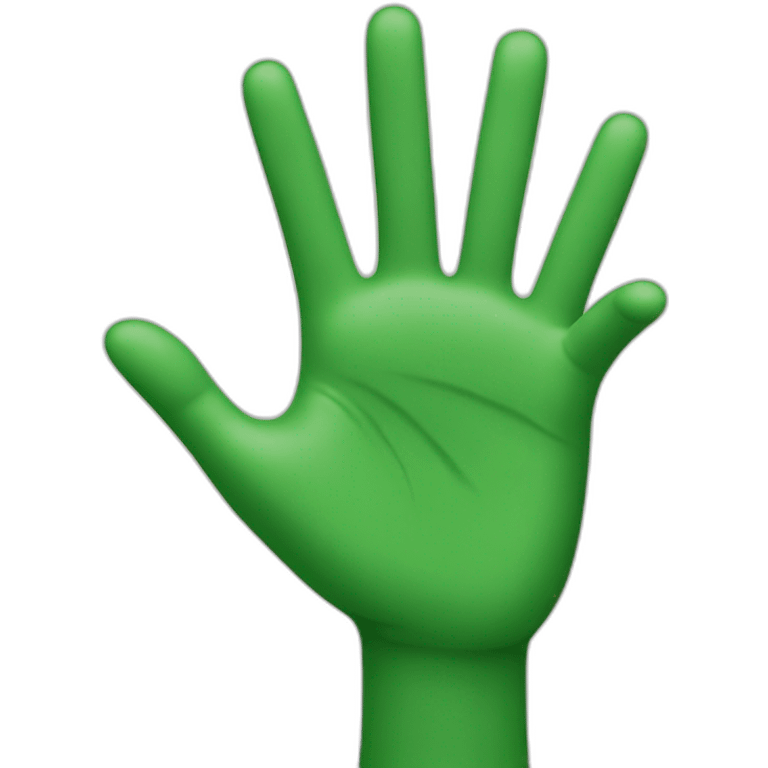 green hand emoji