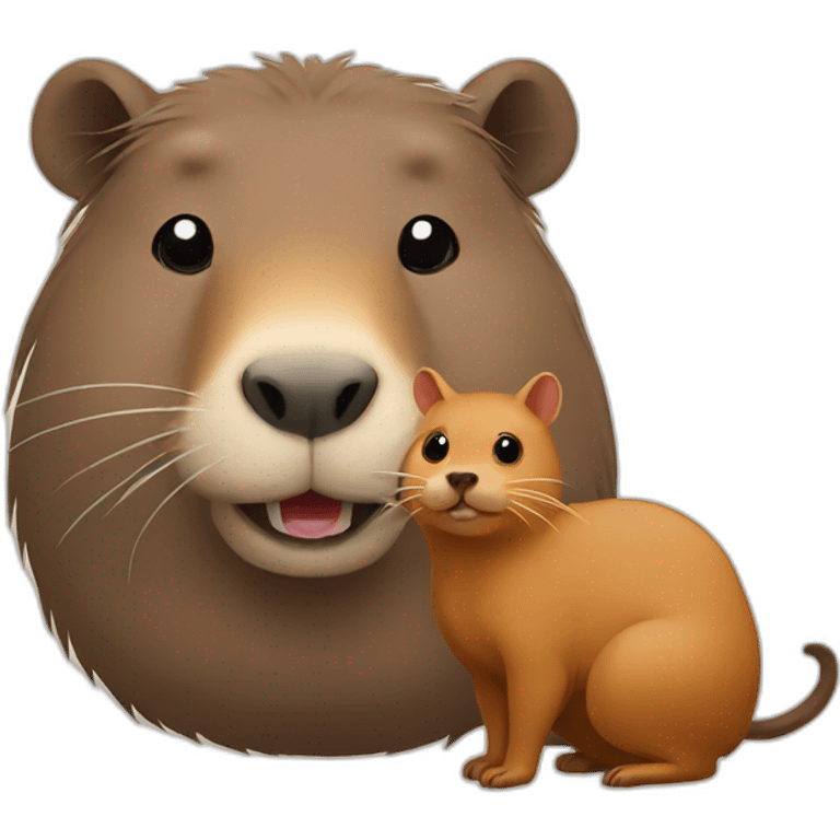 capybara with cat emoji