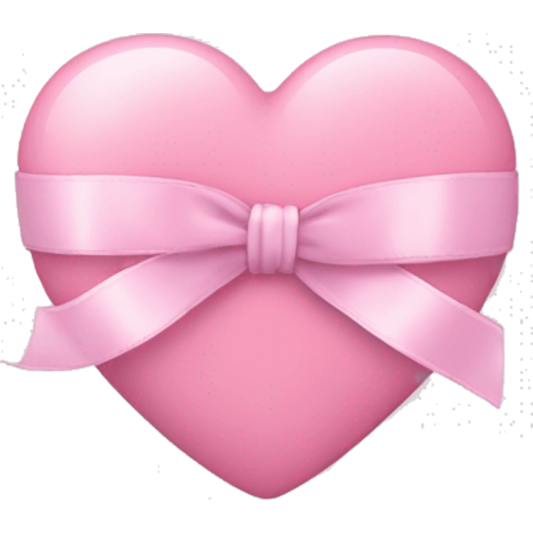 Pastel pink heart with ribbon emoji