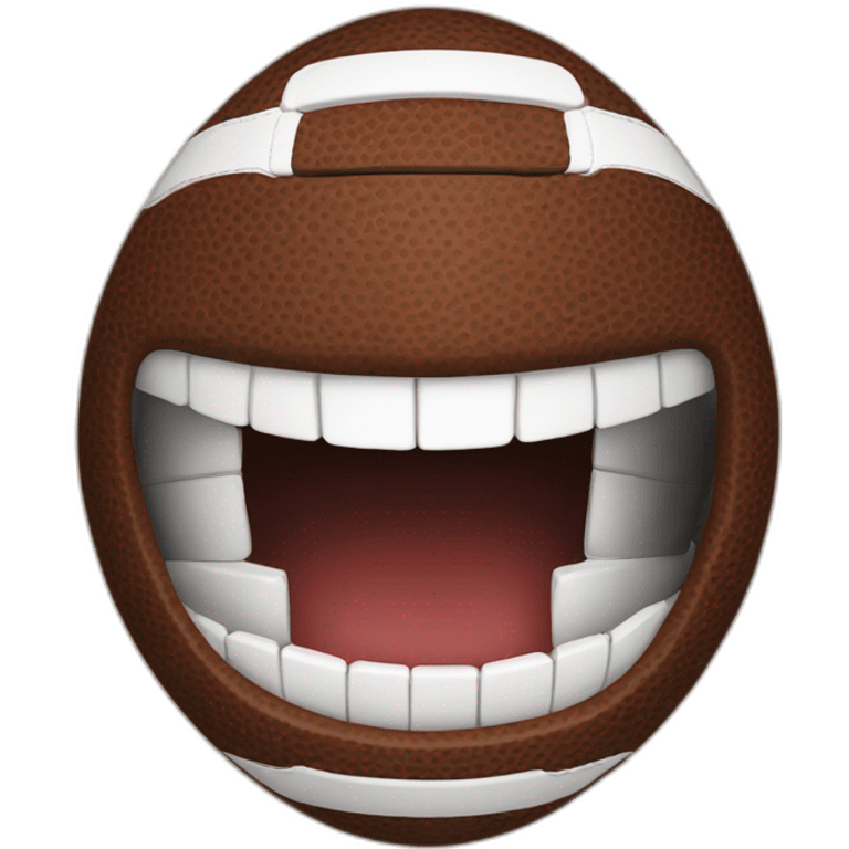 Mouth football emoji