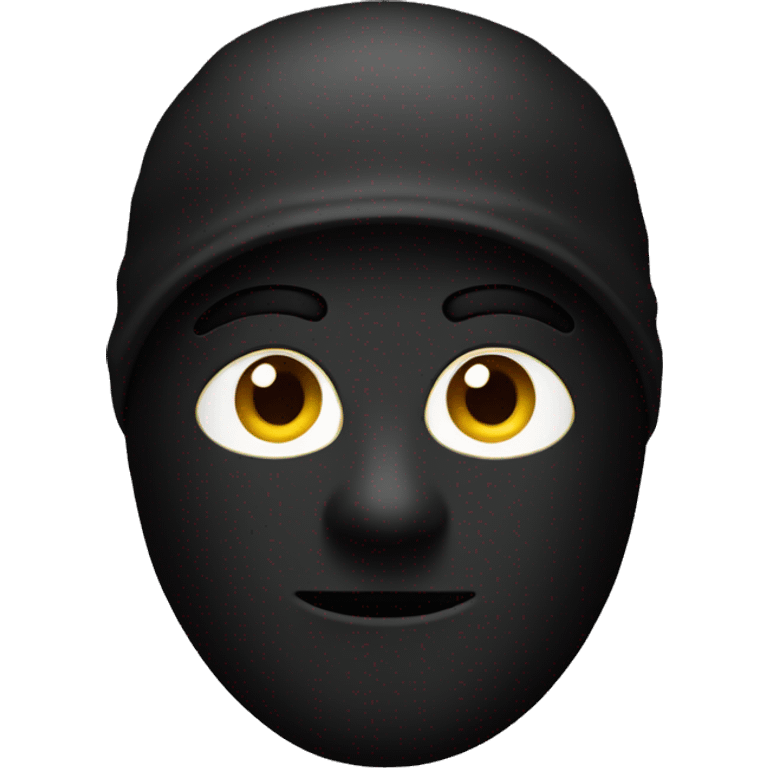 Black ski mask emoji