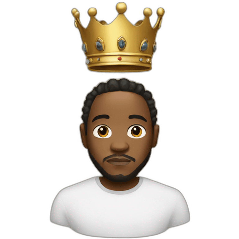 Kendrick Lamar with locks and his crown  emoji