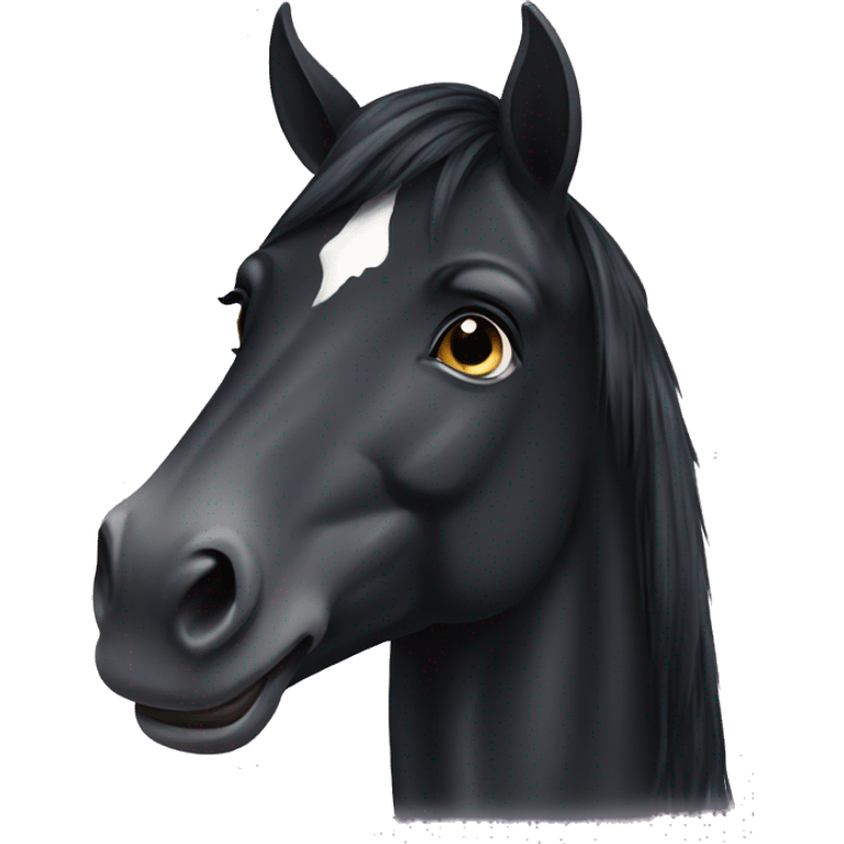 Black horse  emoji