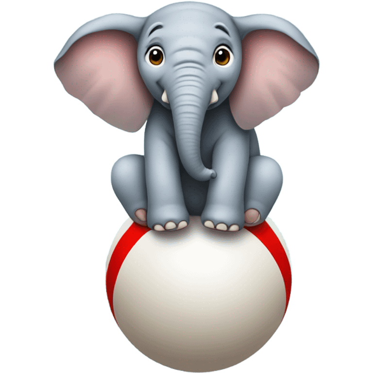 An elephant on top of a ball emoji