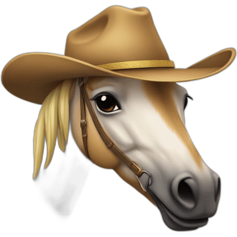 Caballo con sombrero emoji