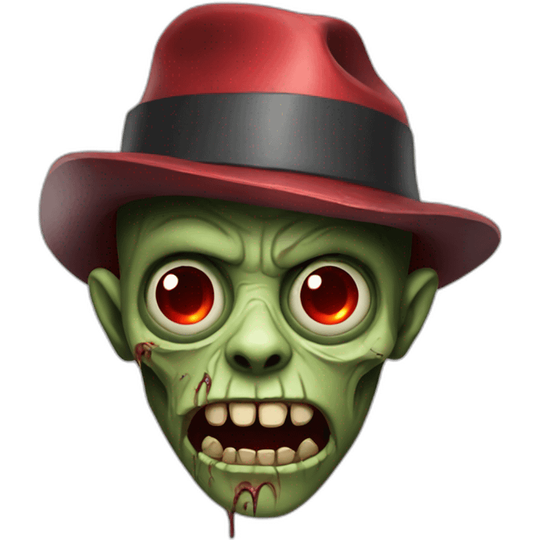 zombie with red hat emoji