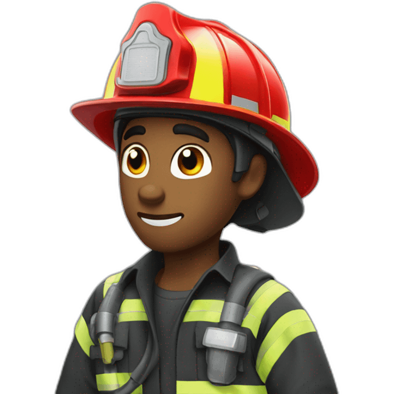 Firefighter in action emoji