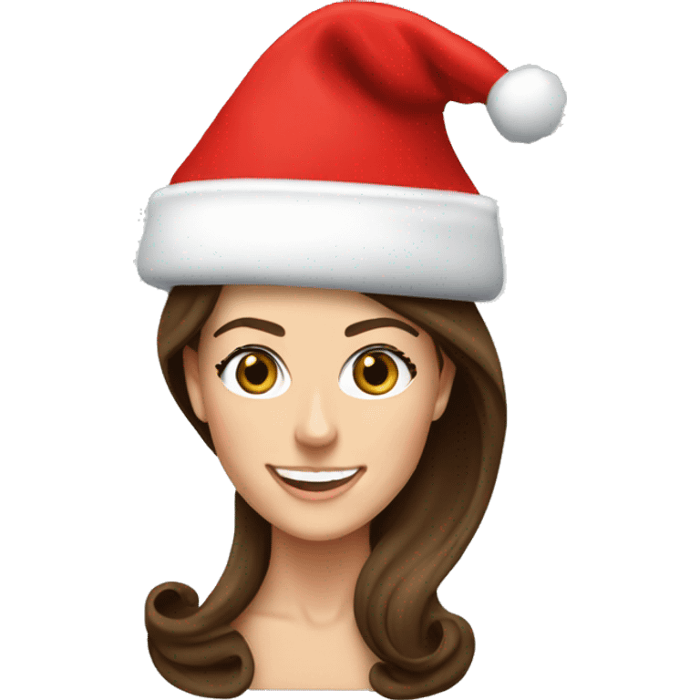 Kate middleton with a santa hat emoji