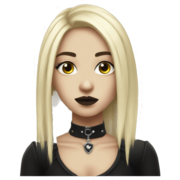 Blonde goth girl emoji