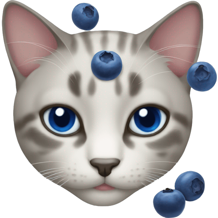 Blueberry cat emoji