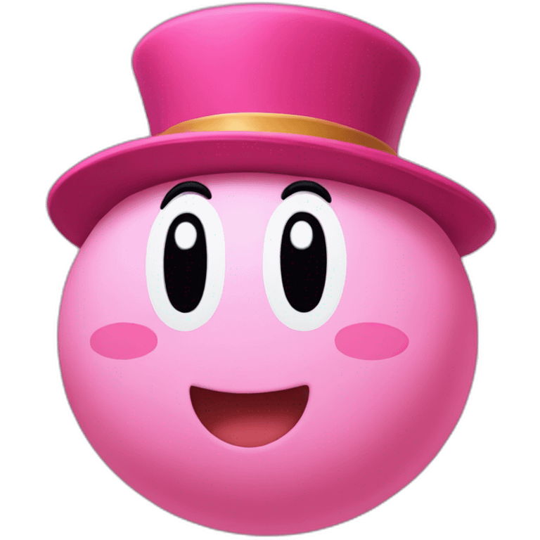 kirby wearing hat emoji