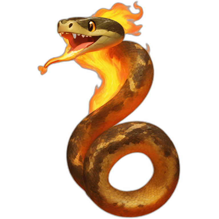 snake on fire emoji