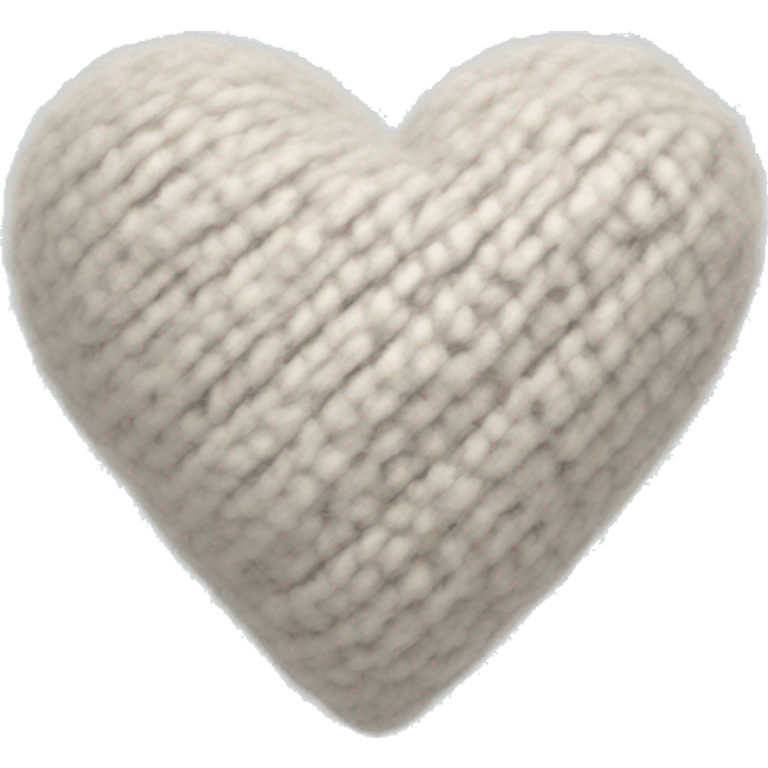 Whit heart with wool emoji