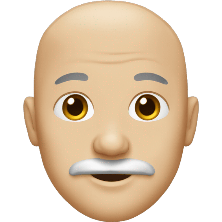 Bald redhead with mustache  emoji