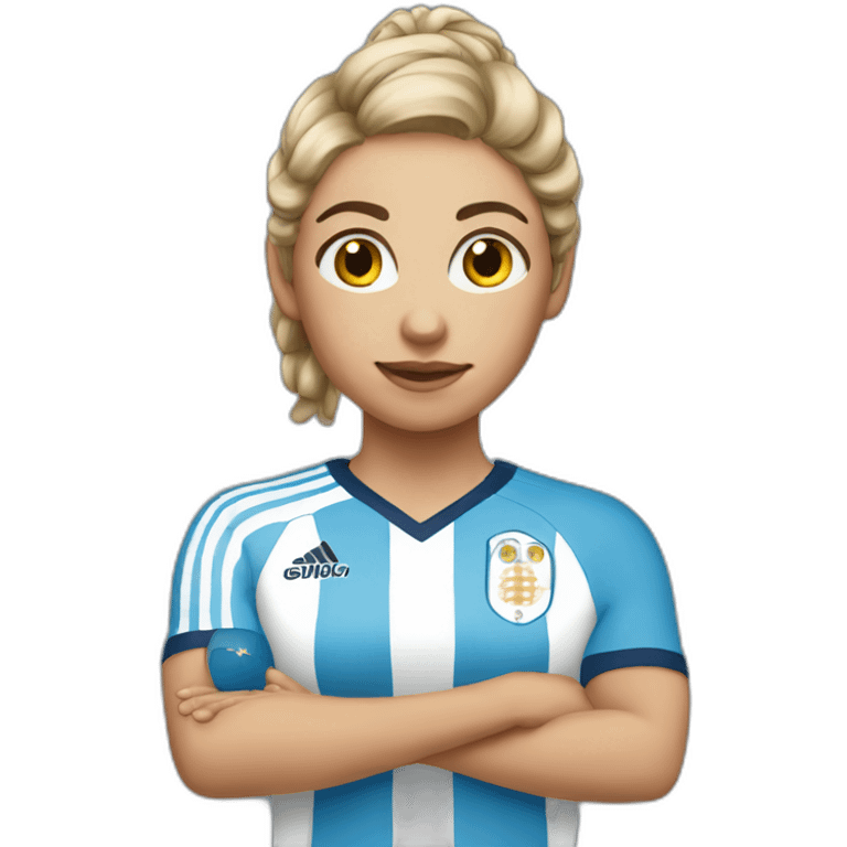 Handball girl player curl argentina emoji