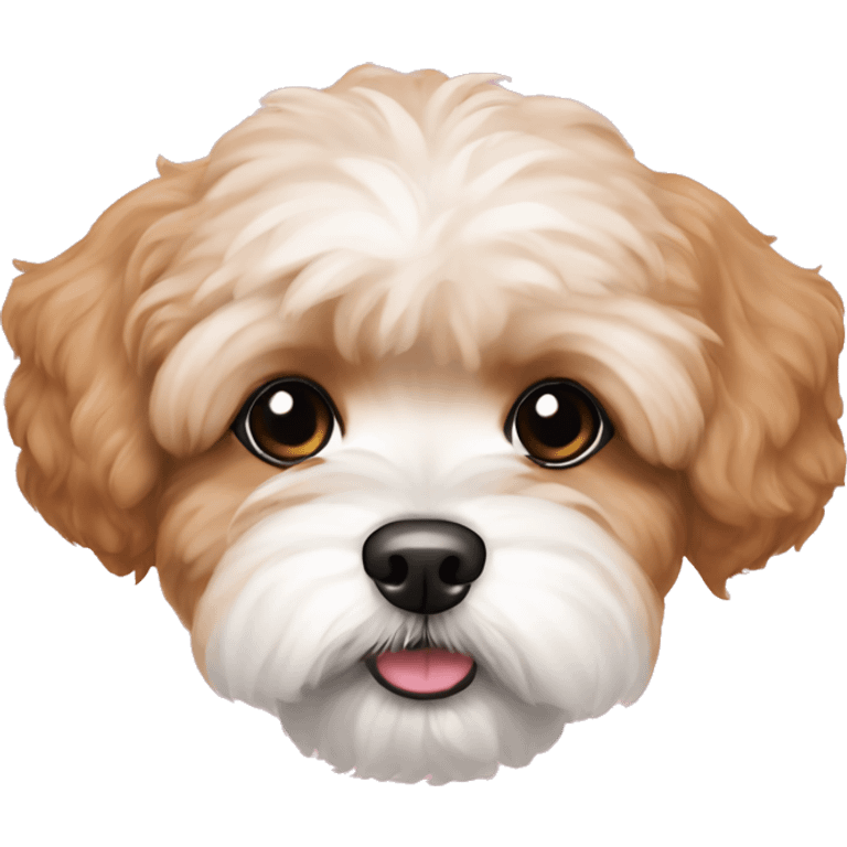 shihpoo-apricot with pink nose emoji