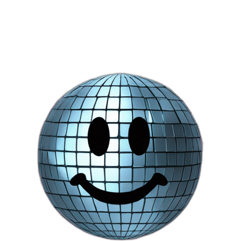 disco ball 80's smiley emoji