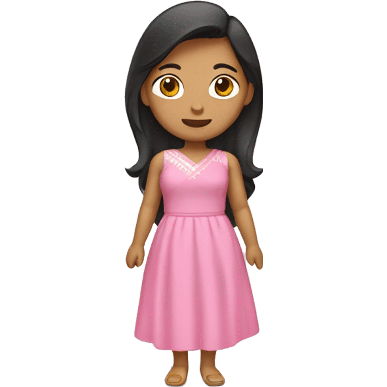 A filipina wearing a pink dress emoji