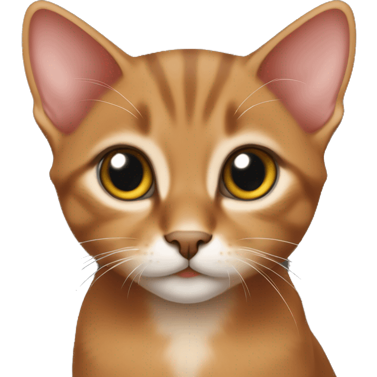 a kitten of the red color of the Abyssinian breed emoji