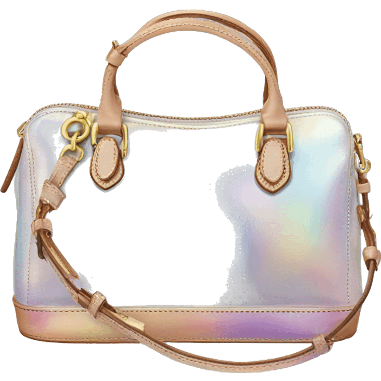 Realistic iridescent pastel Dooney and Bourke satchel hand bag. emoji