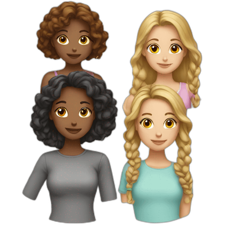 Four girls emoji