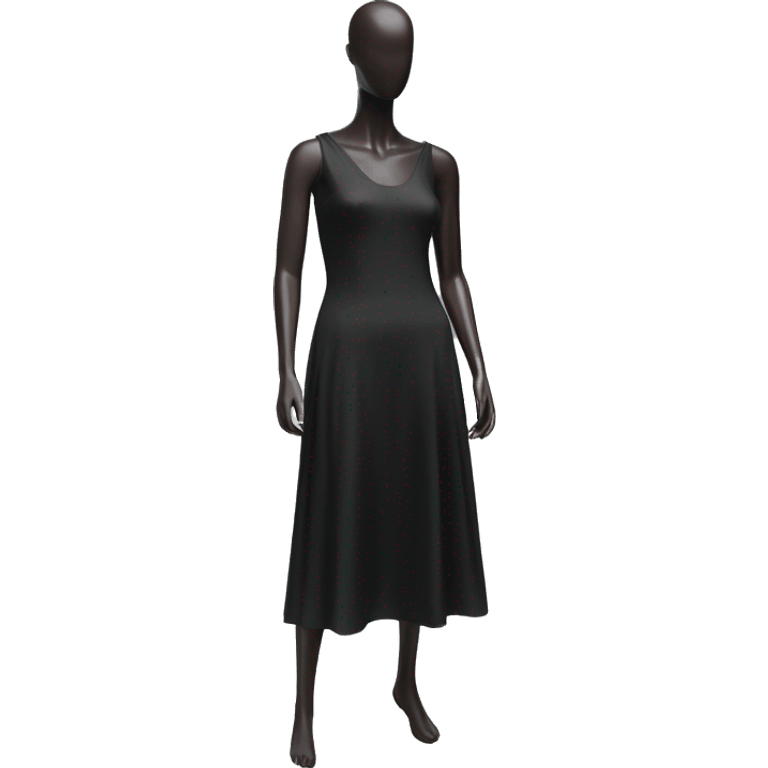 Realistic isolated black full length mannequin. emoji