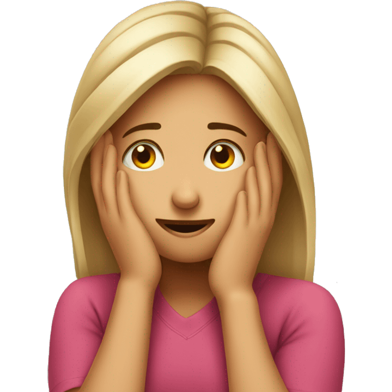 Embarrassed girl emoji