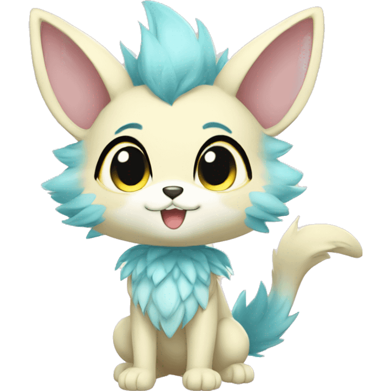 Anthro-Pastel-Fur-Sona-Chibi-Shiny-Fakémon full body emoji