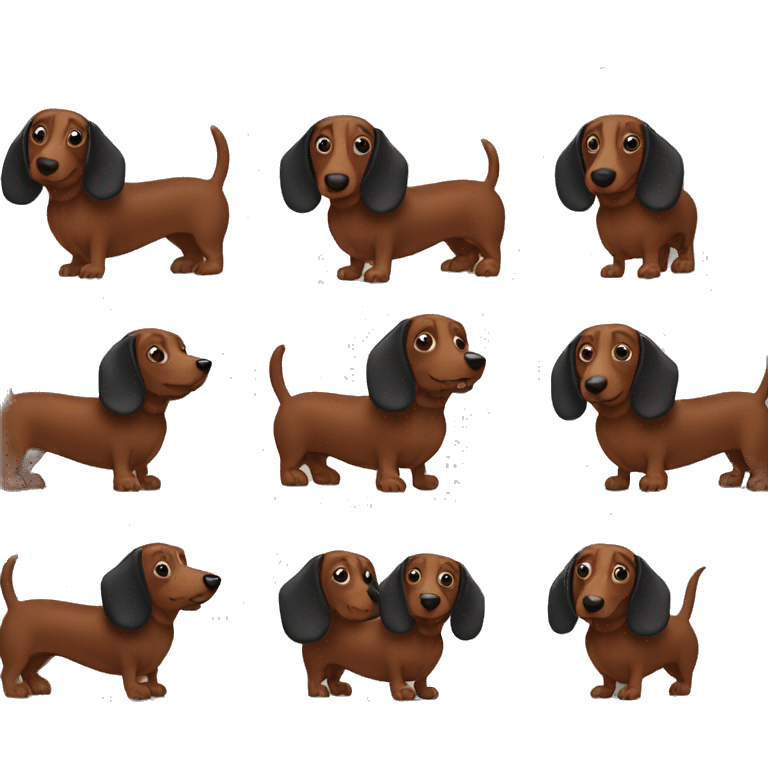 brown and black wiener dog emoji