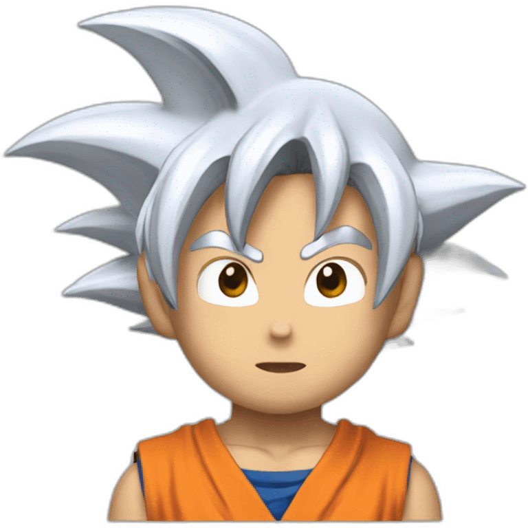 Crea a Goku saludando emoji