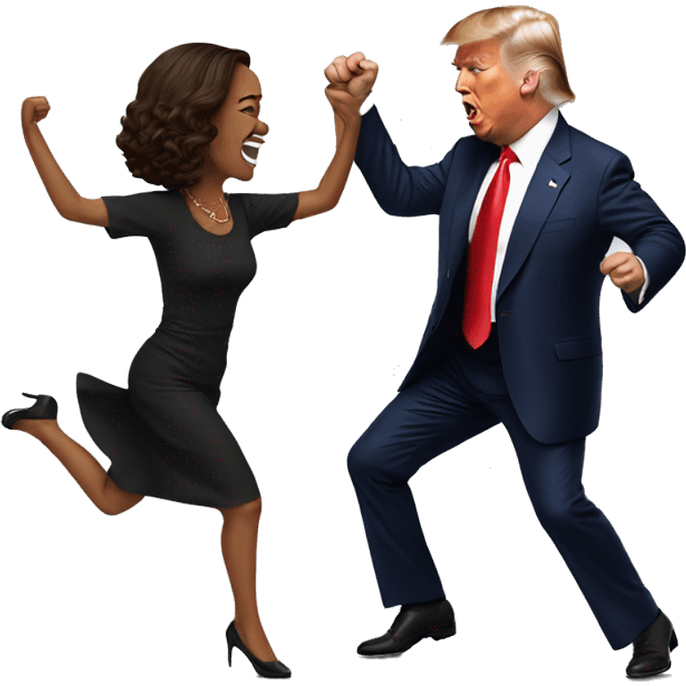 TRUMP and HARRIS dancing emoji