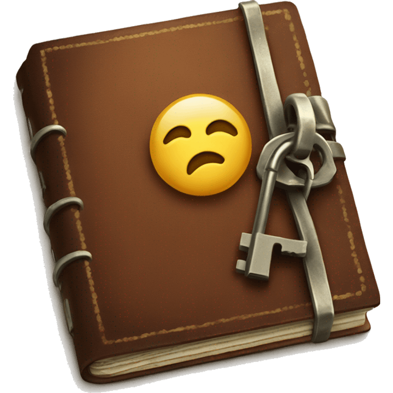 vintage diary with lock emoji